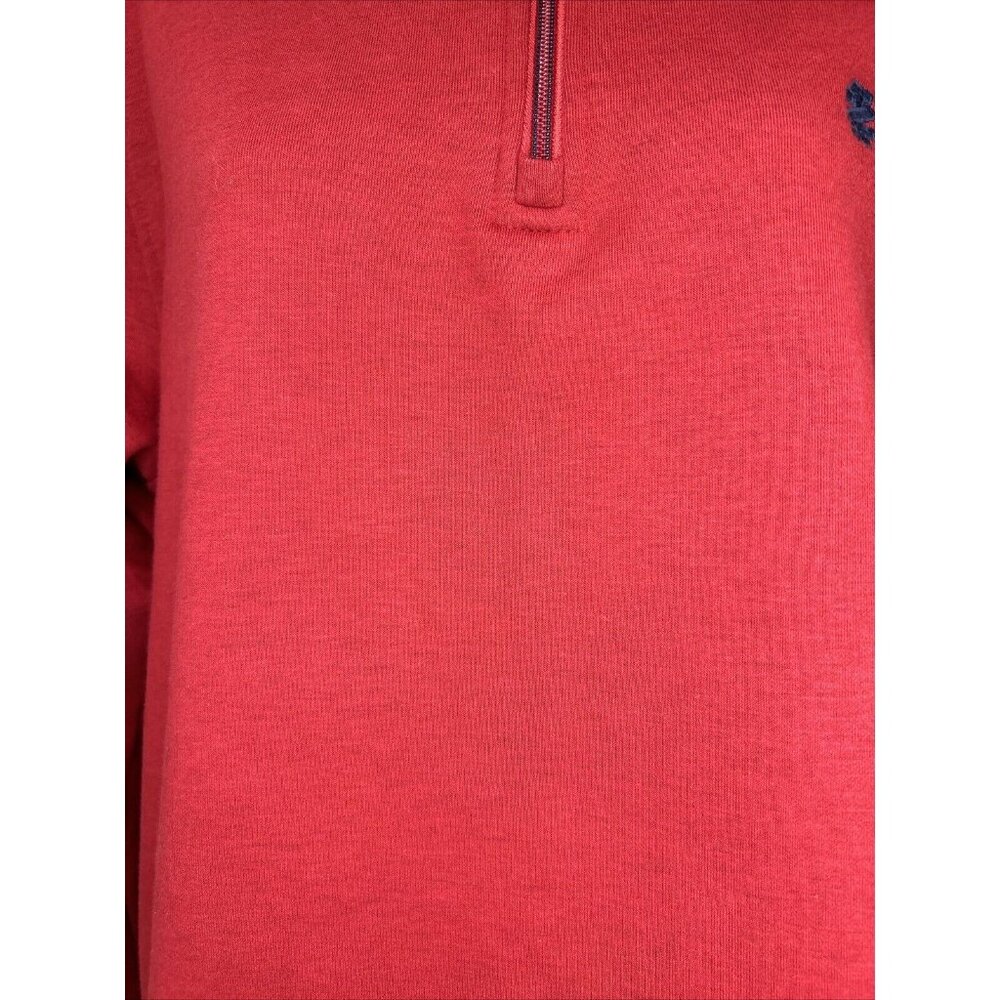 IZOD Advantage Performance Stretch 1/4 Zip Pullover Mens Small Red Sweatshirt - Picture 3 of 9